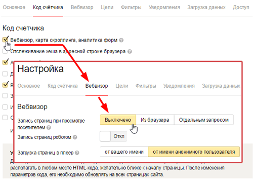 Яндекс метрика: нюанс